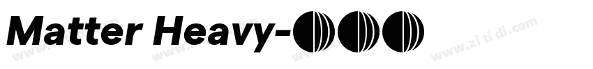 Matter Heavy字体转换